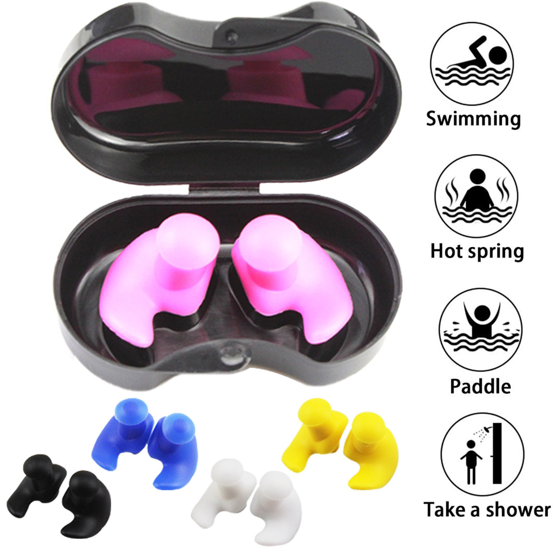 Waterproof Reusable Silicone Ear Plugs 1