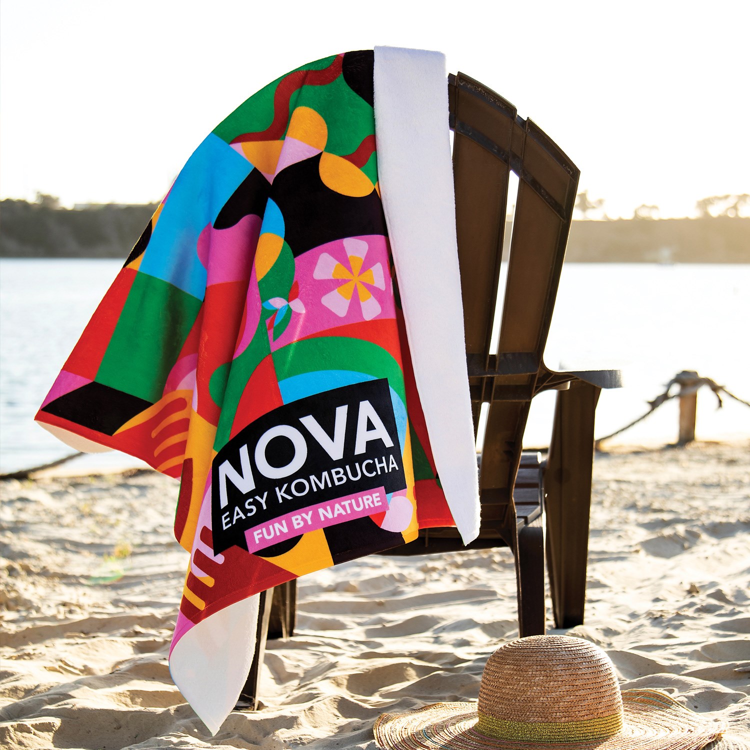 King Size Subli-Plush Velour Beach Towel 1