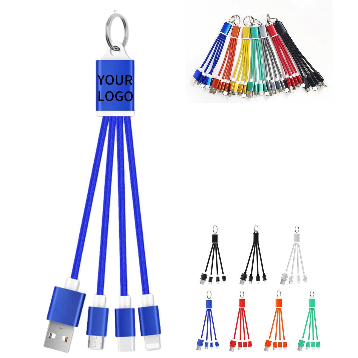 Nylon Charging Keyring with Logo Engraving 2