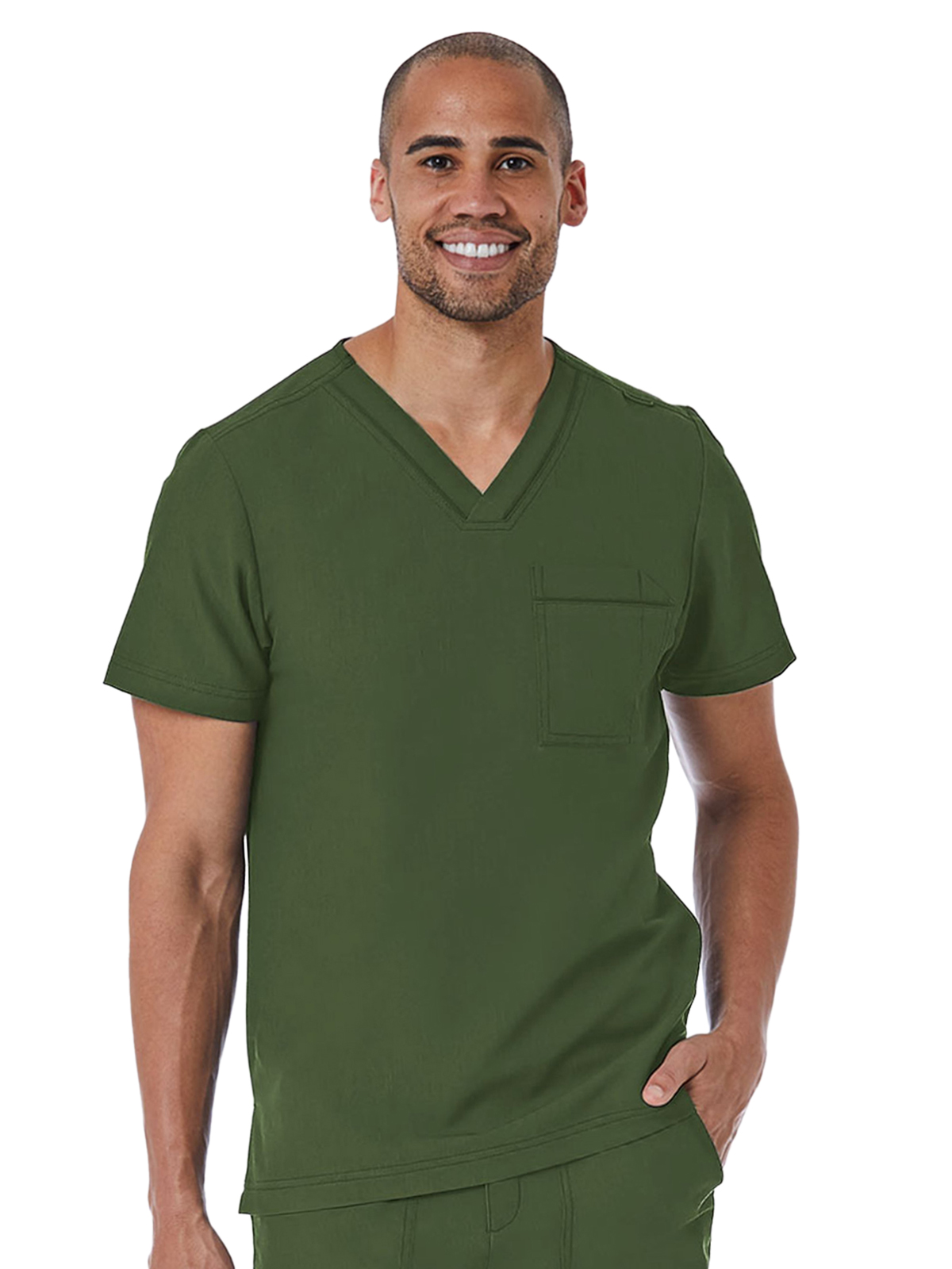 Maevn - Matrix Pro - Men's One-Pocket Tuckable Contrast Piping V-Neck Top 12