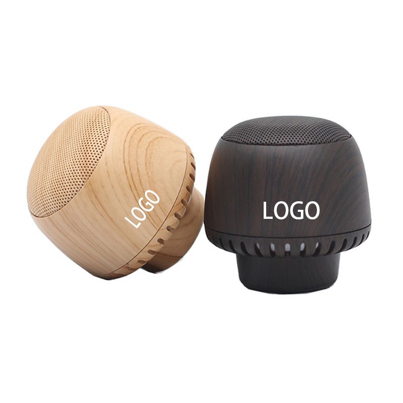 Wood Grain Bluetooth Speaker w/LED Night Light 4
