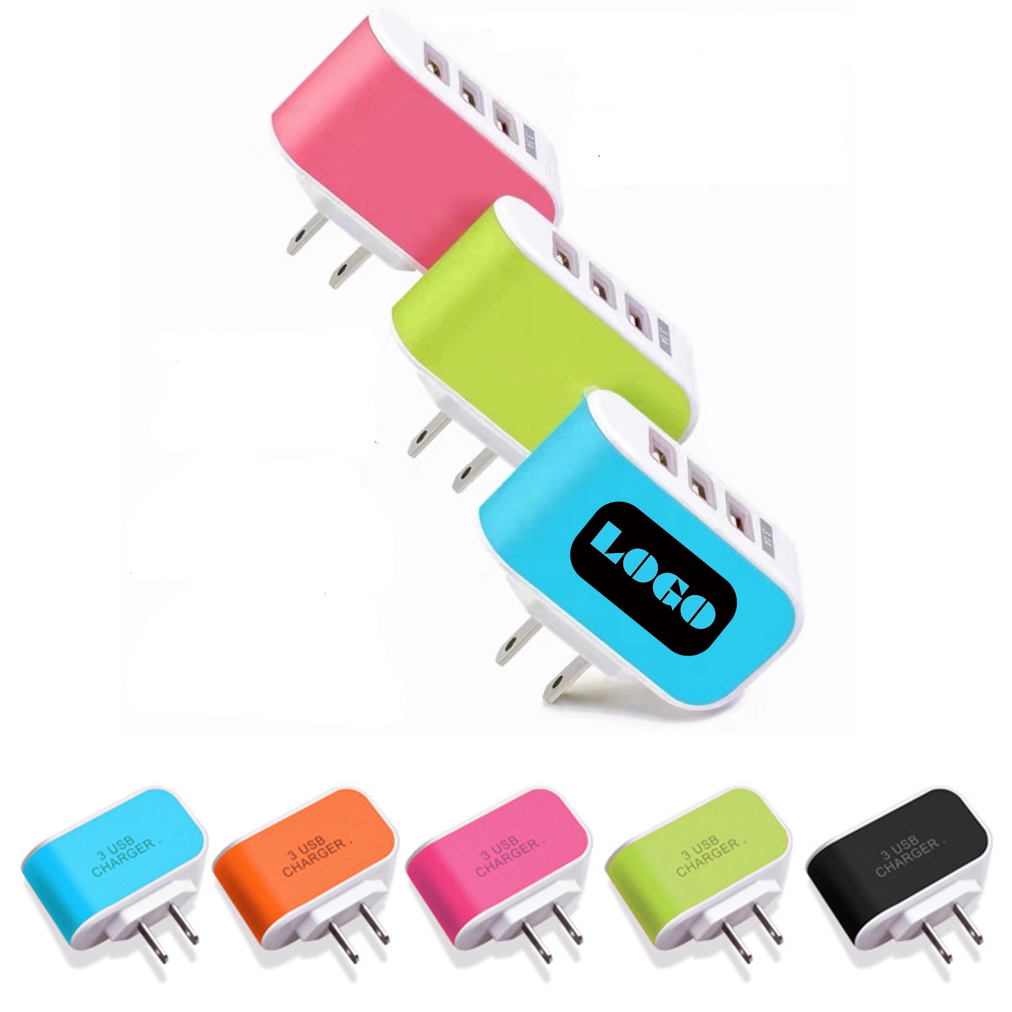 5V1A 3 Port USB Charger
