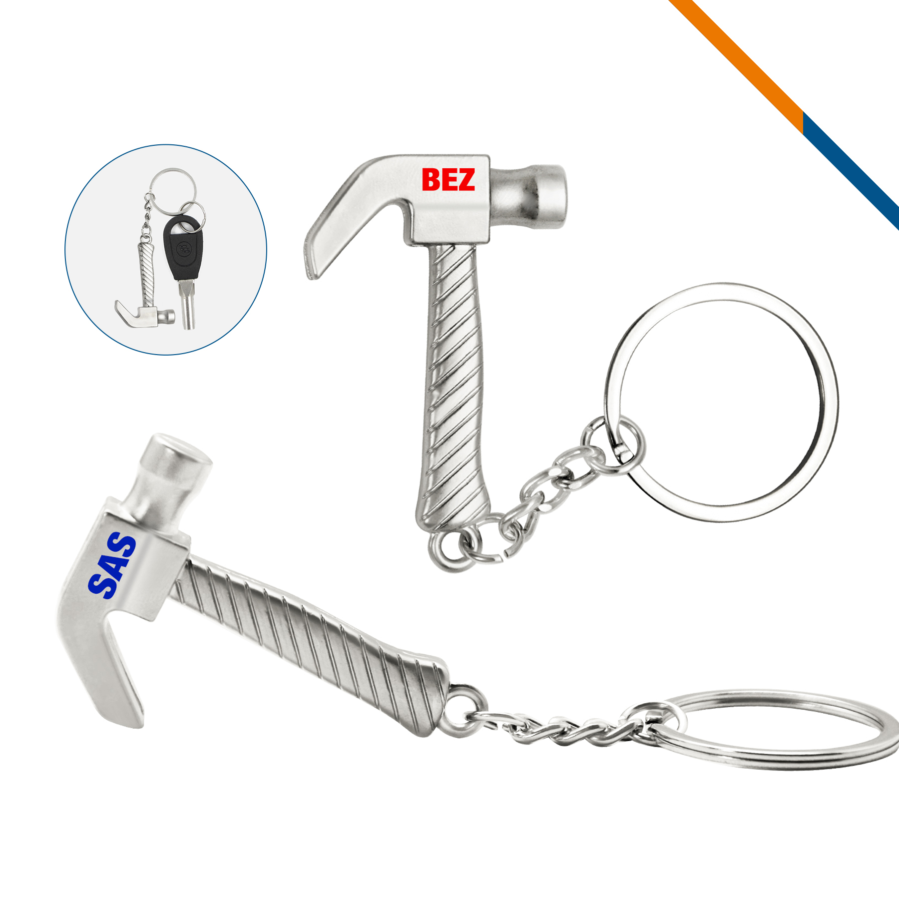 Silver Hammer Keychain 1