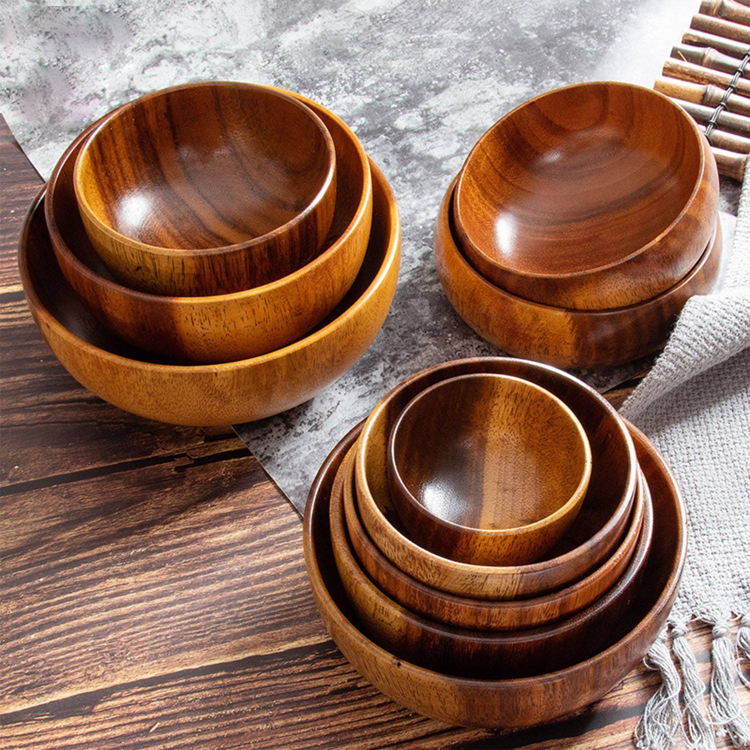 Wood High Foot Bowl 2