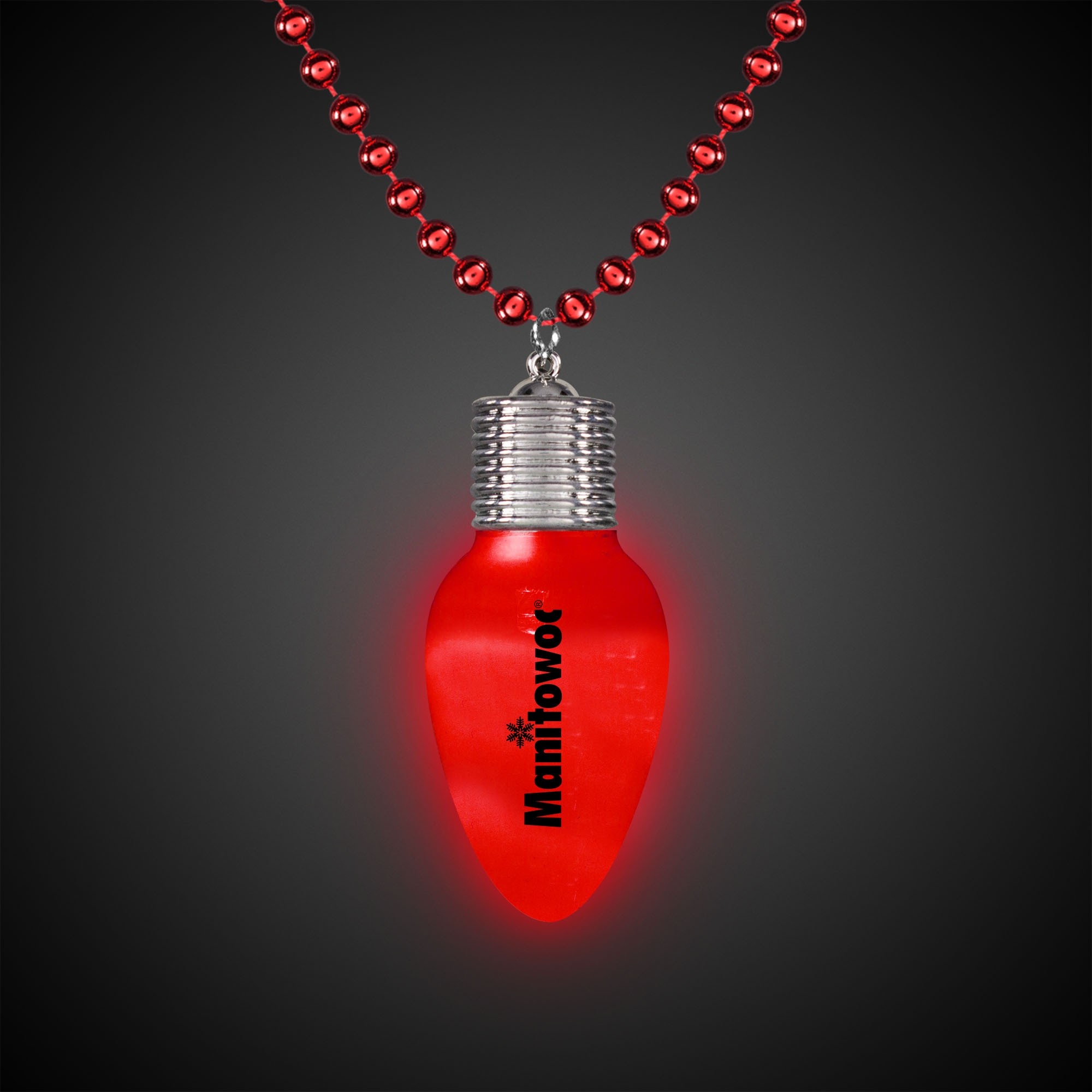 Red Bulb LED Bead Necklace 5
