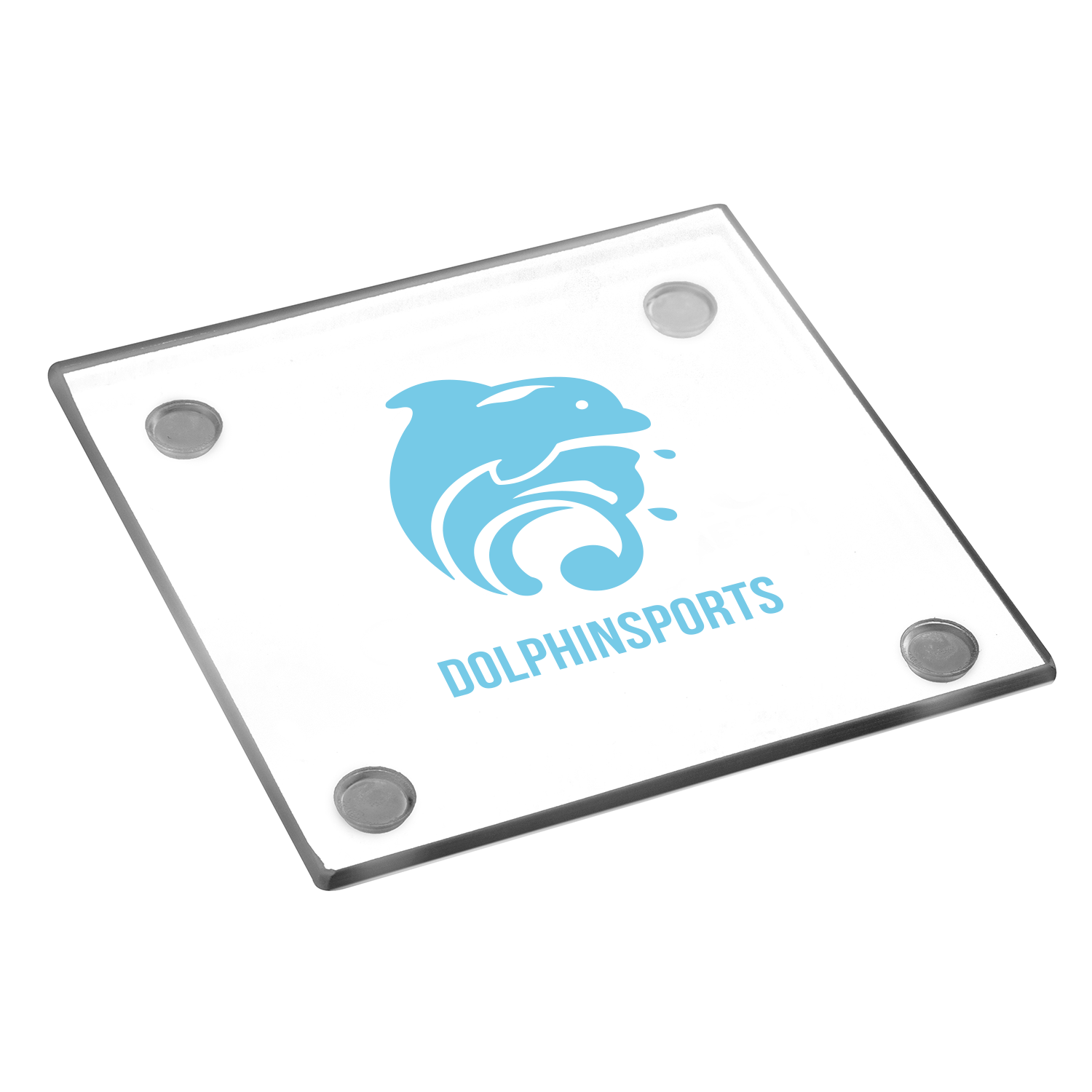 4" Glass Square Coaster (1 Color Imprint) 4
