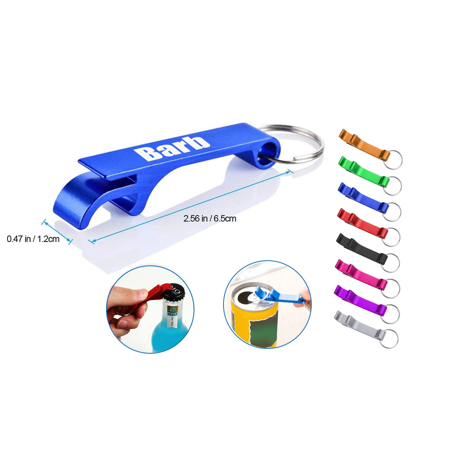 Portable Thickened Bottle Opener Keyring