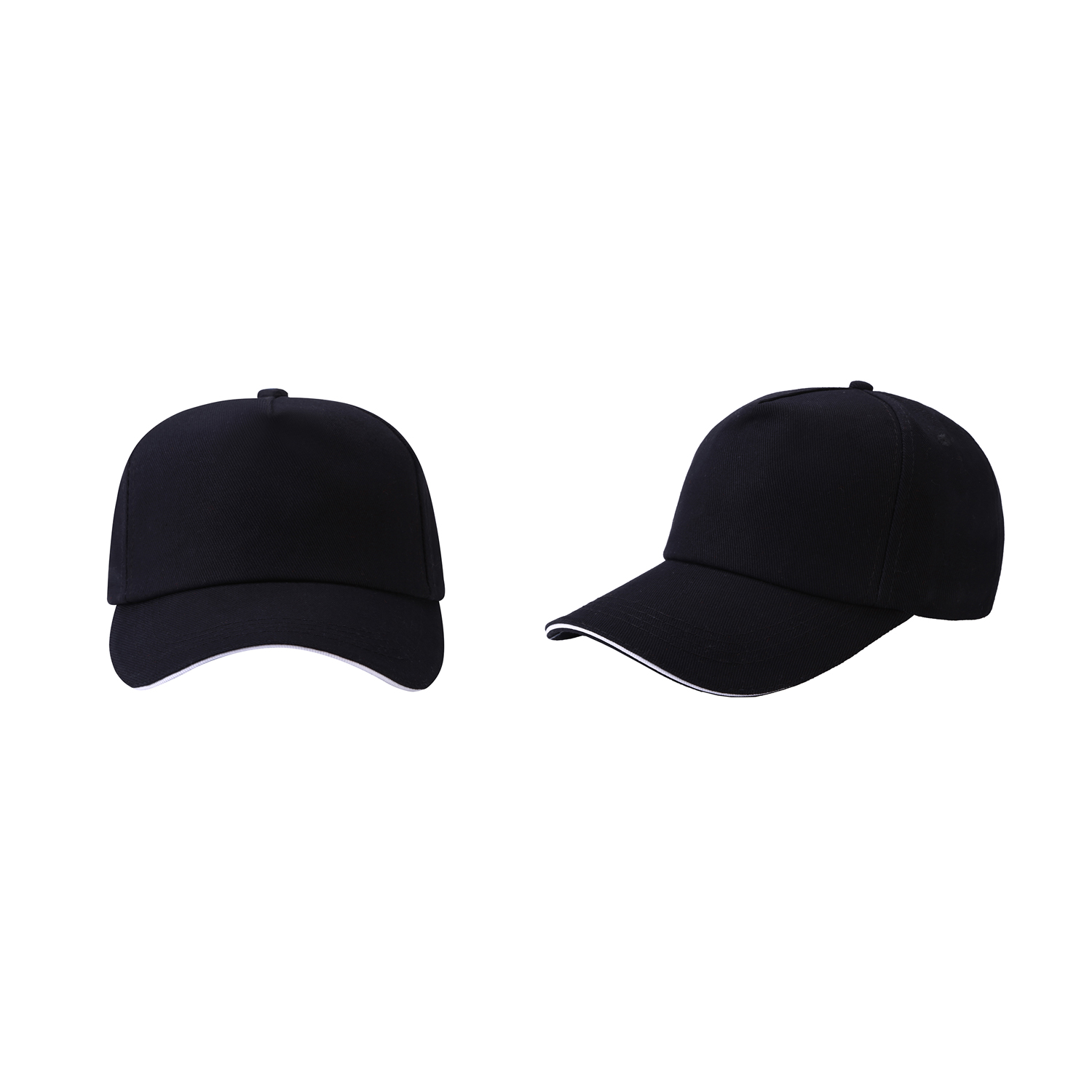 Stock Single-Yarn Drill Cotton 5 Panel Cap w/Double Buckle Back Fastener 7