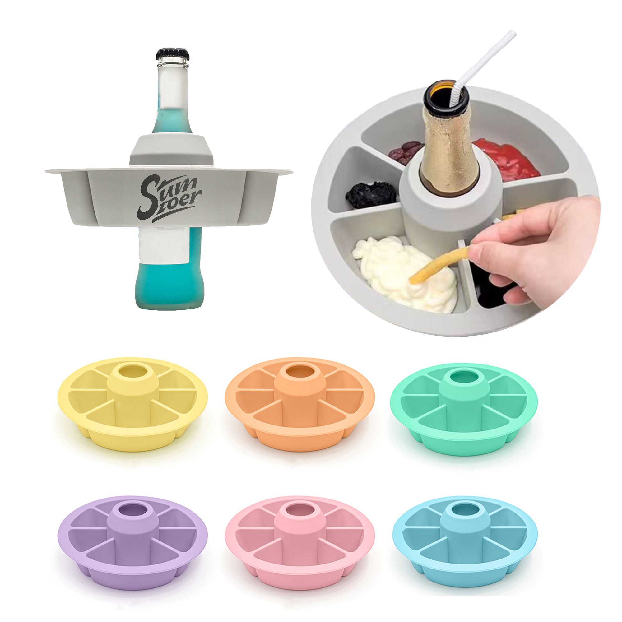 Silicone Snack Bowl for Beer Bottles 4