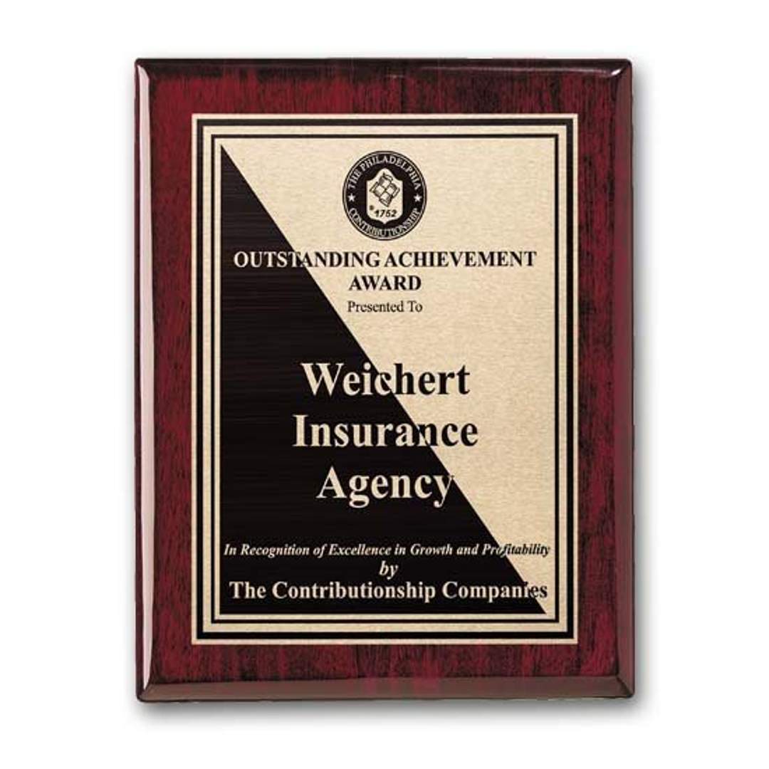 Etch/Antiqued Plaq - Rosewood 3