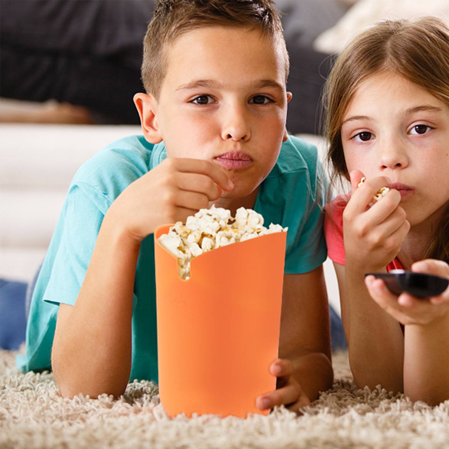 Silicone high-temperature resistant foldable popcorn bucket 4