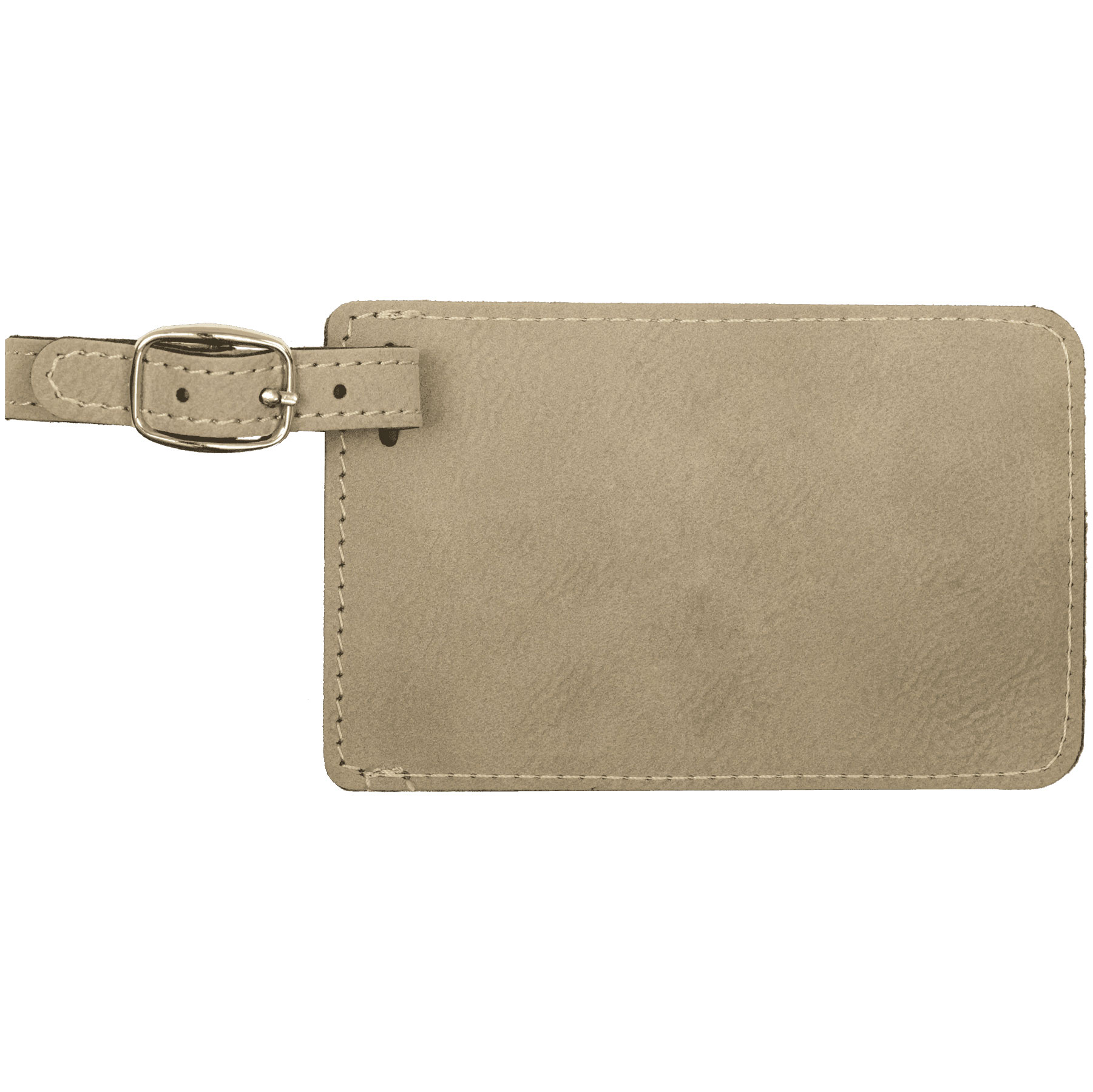 Light Brown Leatherette Luggage Tag 5