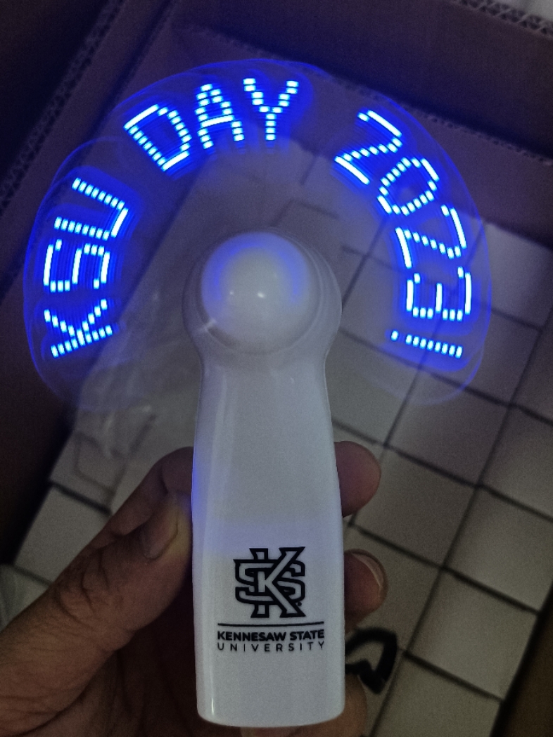 Colorful LED Luminous Flashing Fan 3