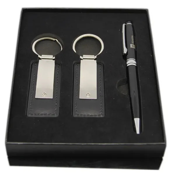 Executive Pen And Leatherette Key Tag Box Set 2