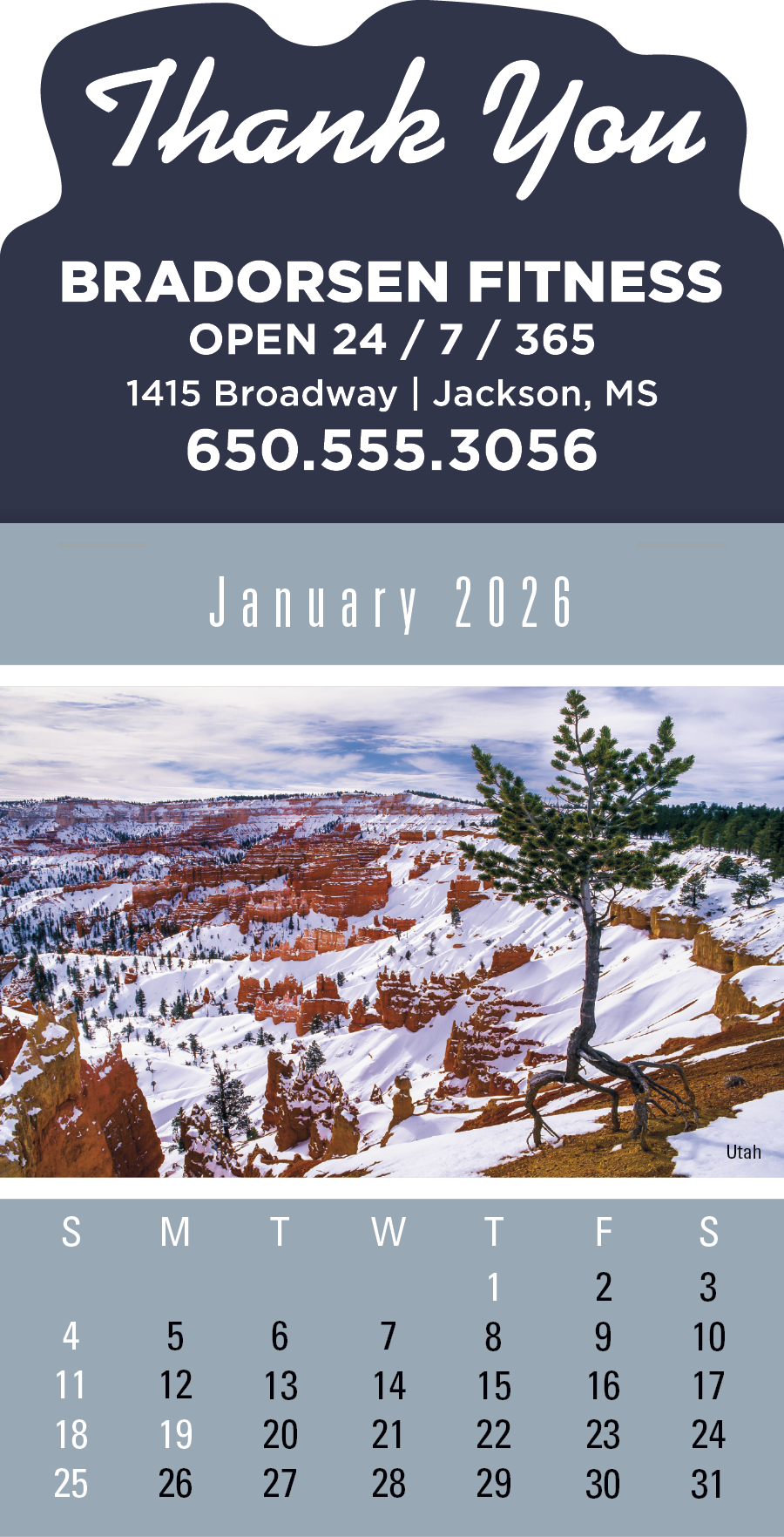 Press-N-Stick Scenic Calendar