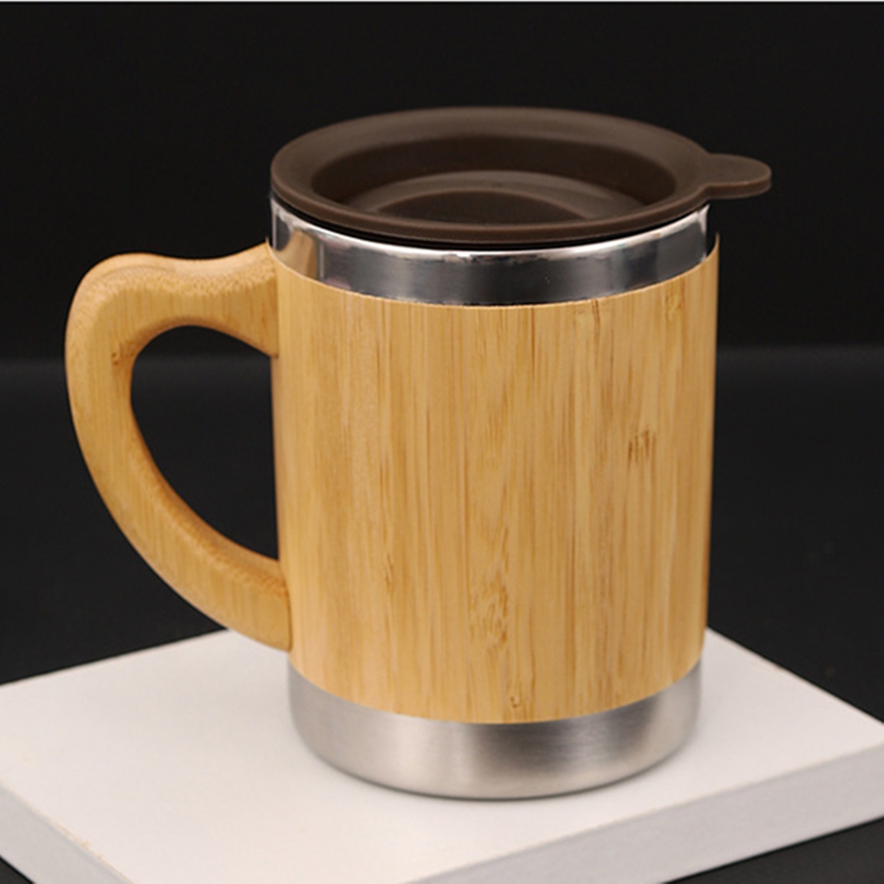 12 Oz Travel Mug With Handle & Lid 3