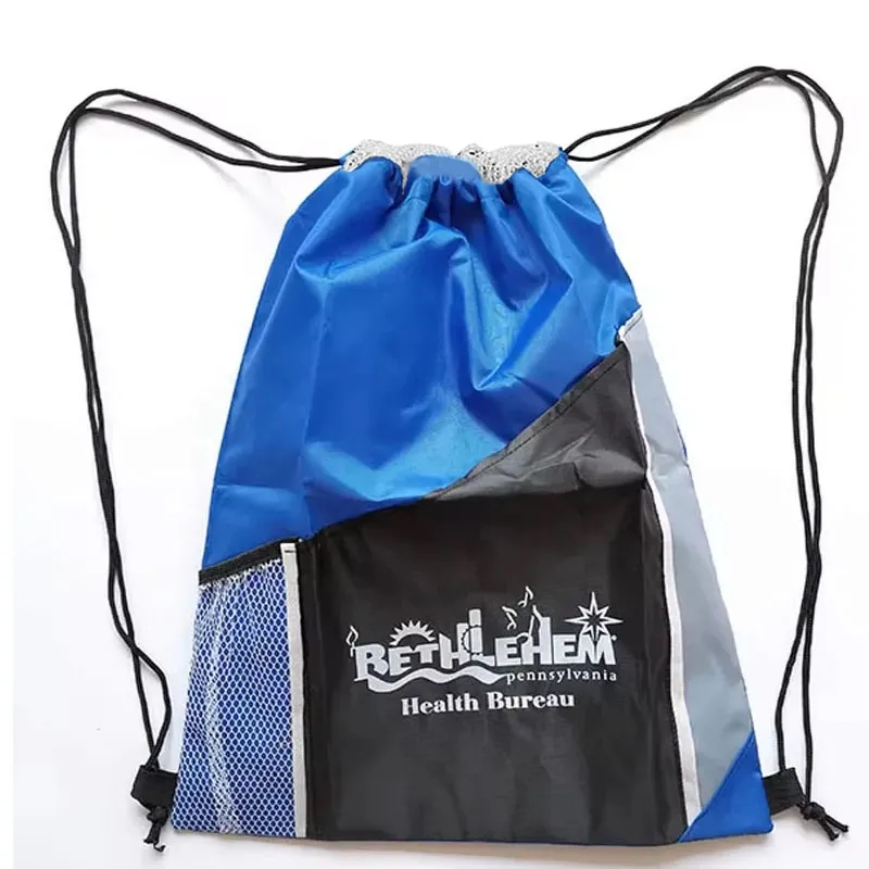 Tri-Color Drawstring Sports Backpack 5