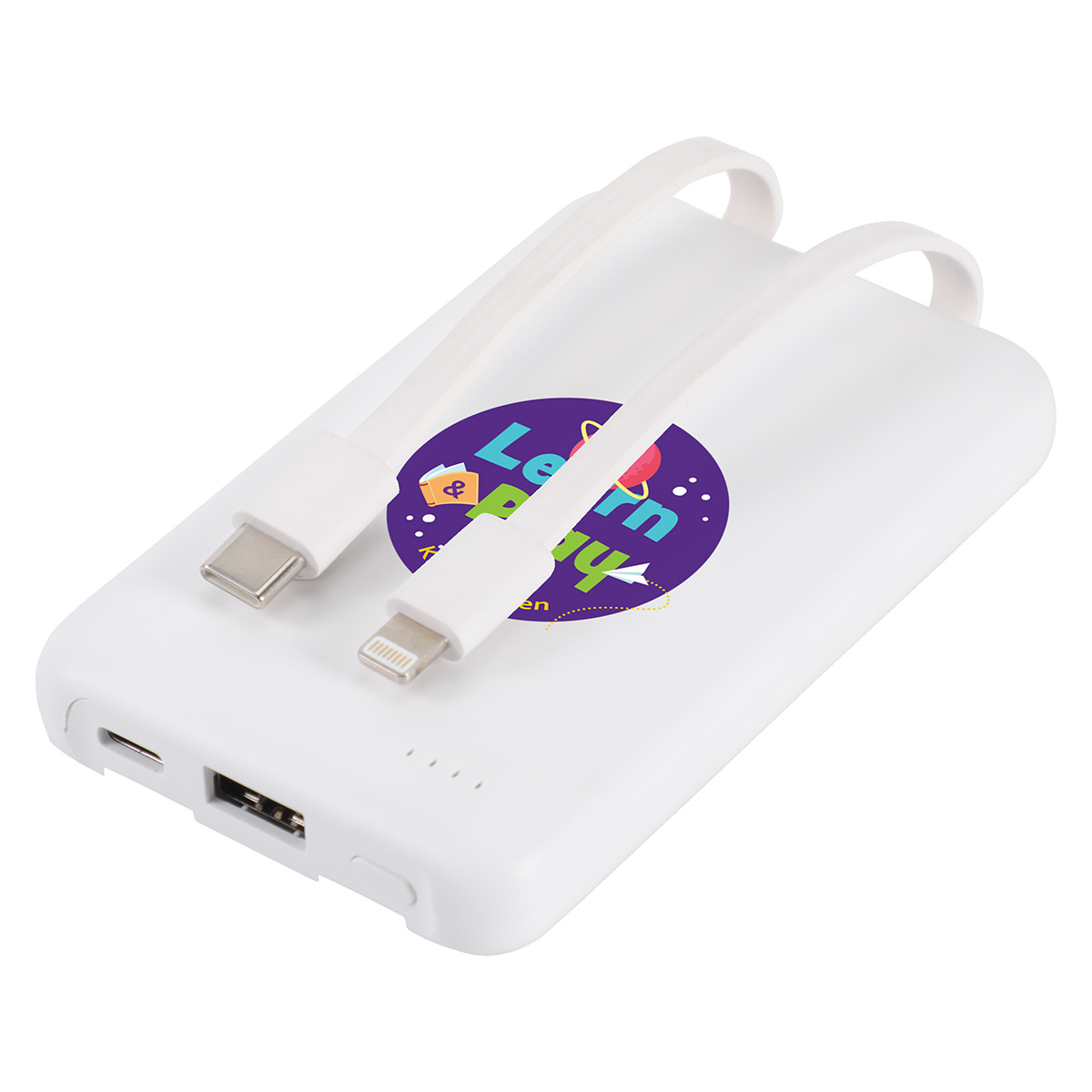 Guild 5000mAh UL-Listed Power Bank with Built-in Cables 8