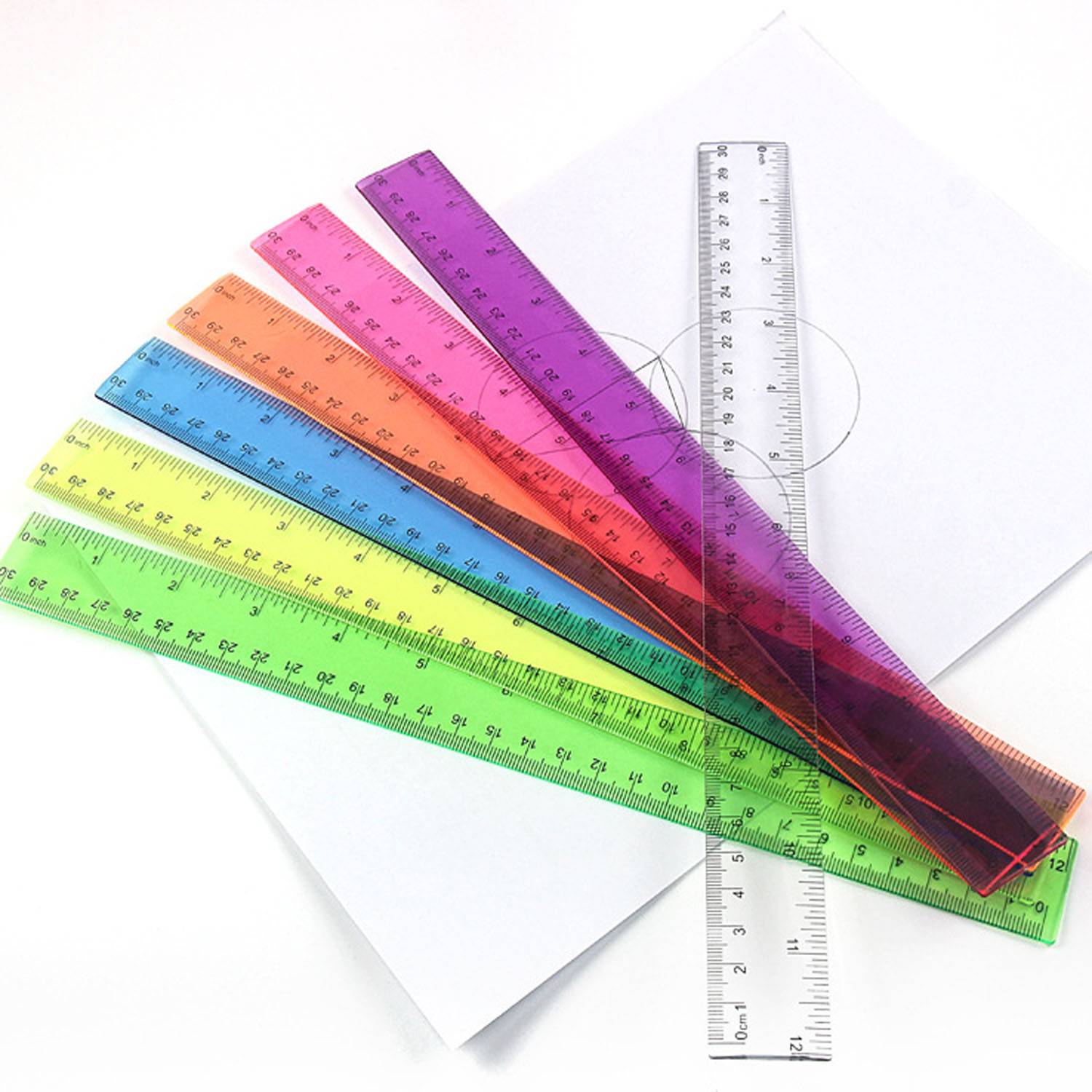 12-Inch Transparent Plastic Ruler 3