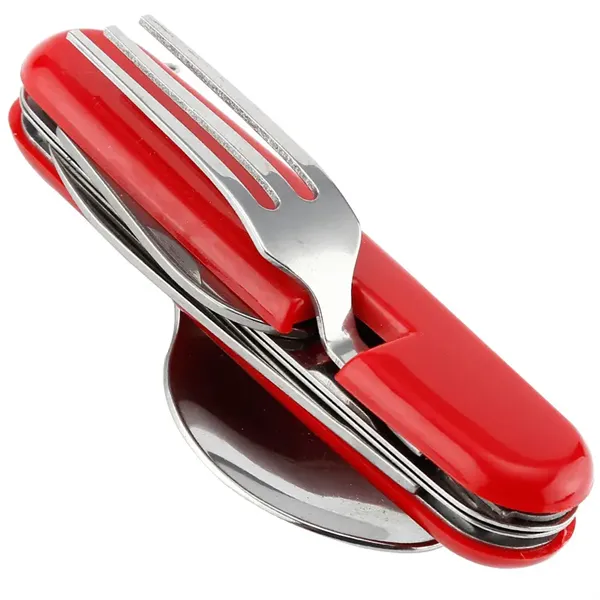 4 in 1 Stainless Steel Folding Cutlery Set 4
