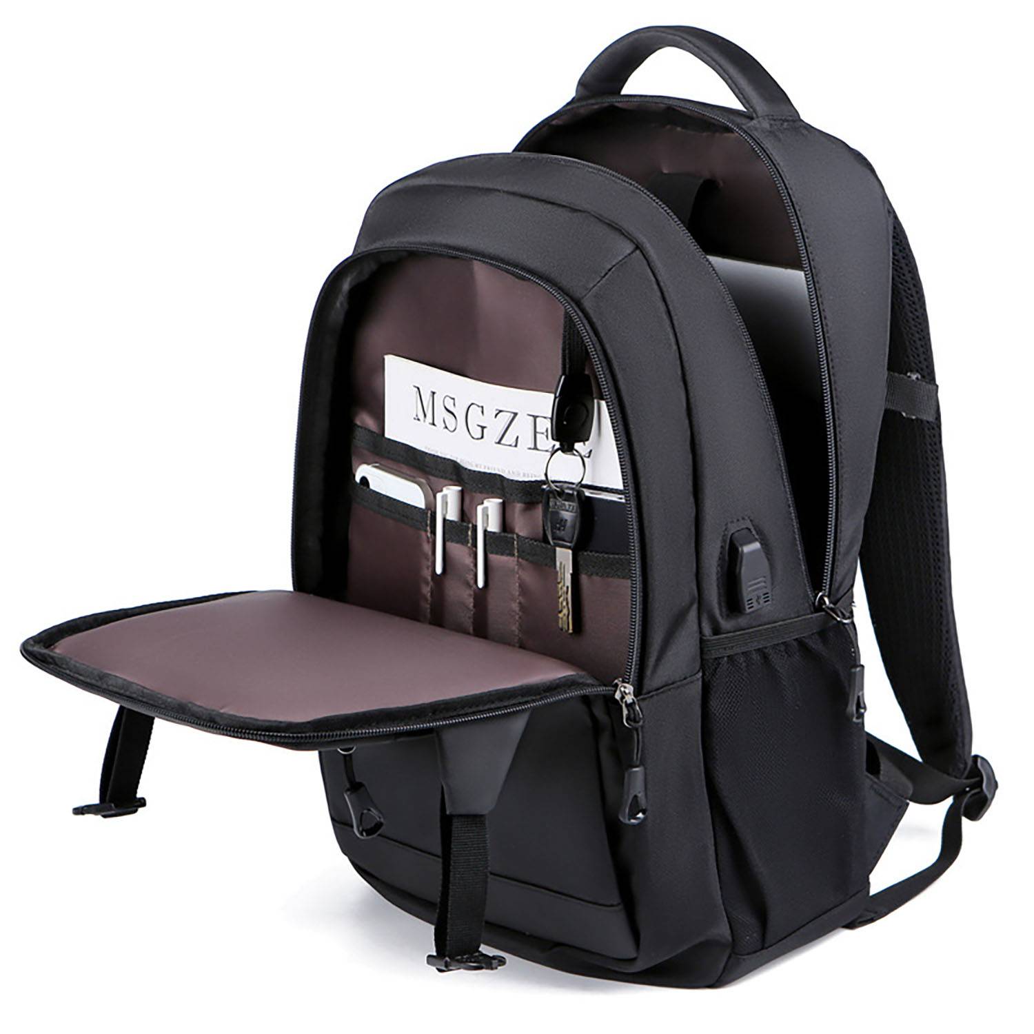 Nylon Backpack With USB Charging Port for Sports 1