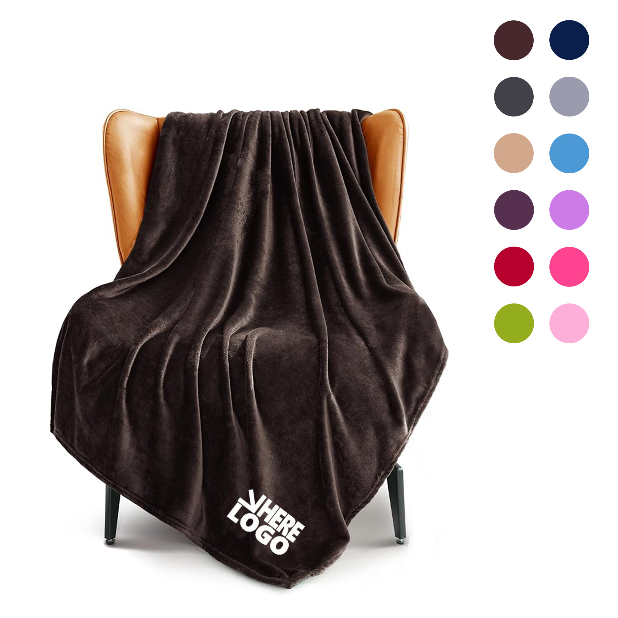 39" x 28" Double-Sided Fleece Throw Blanket 1
