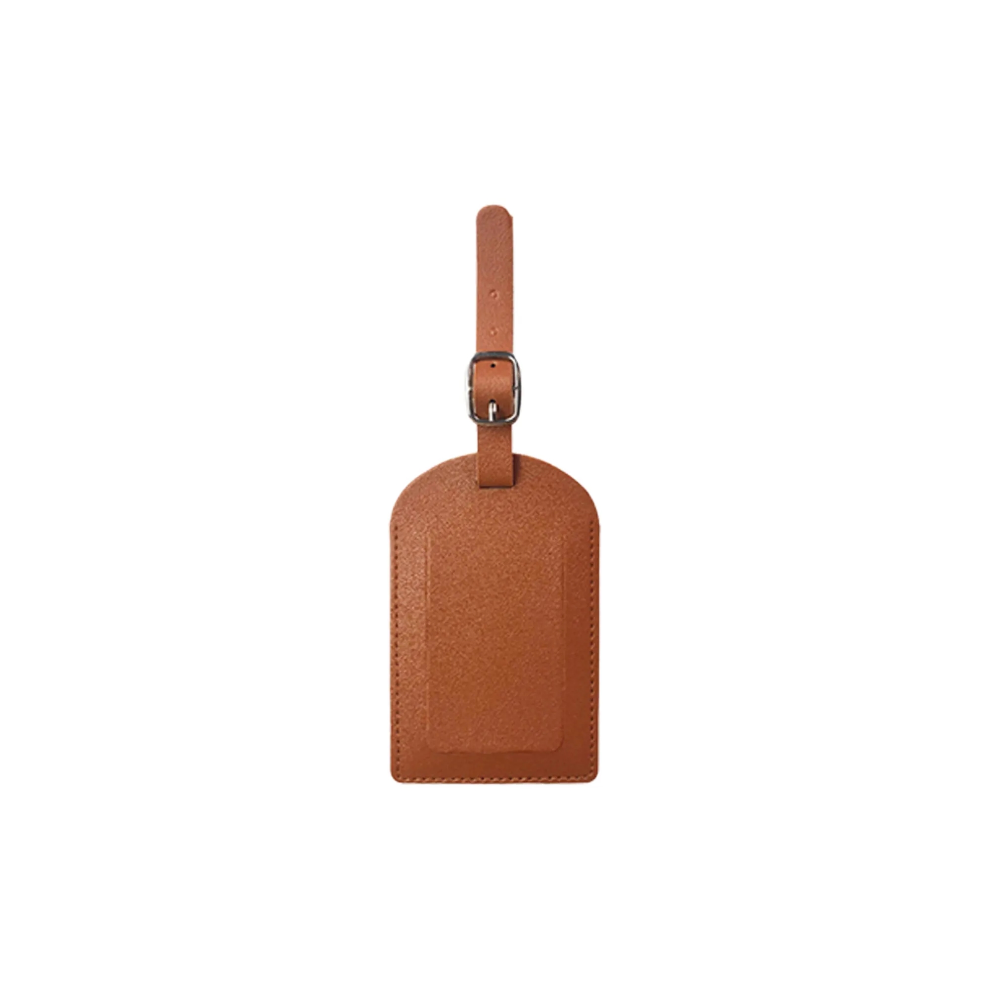 MOQ 20 Premium PU Leather Luggage Tag with Keychain 4