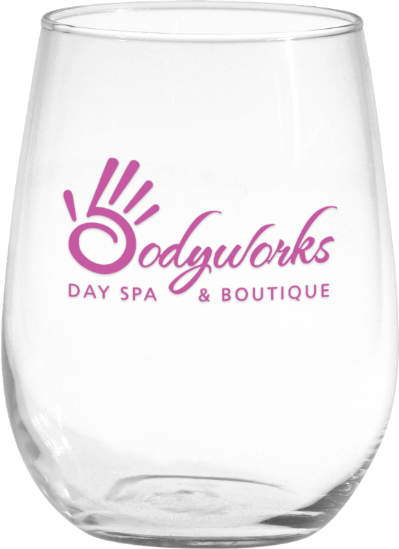 17 oz. Vina Stemless White Wine - Deep Etched