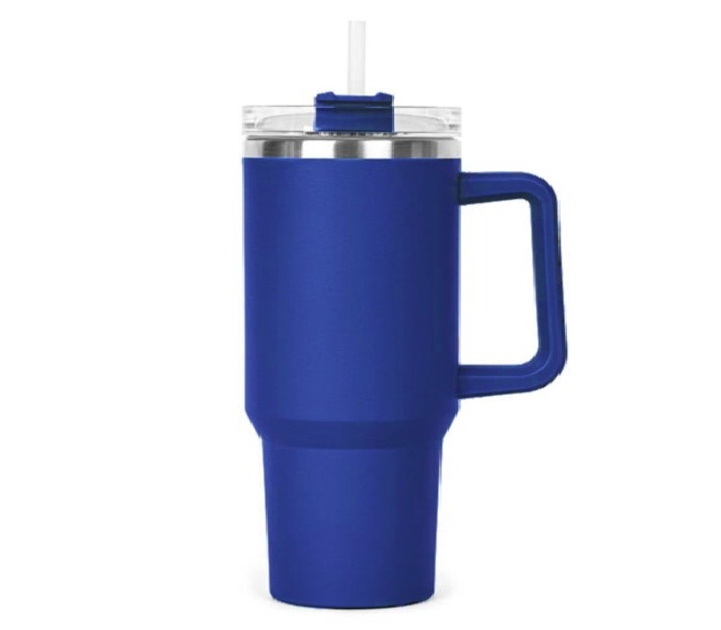 Stainless Steel Tumbler with Handle and Straw, 40 oz. 1