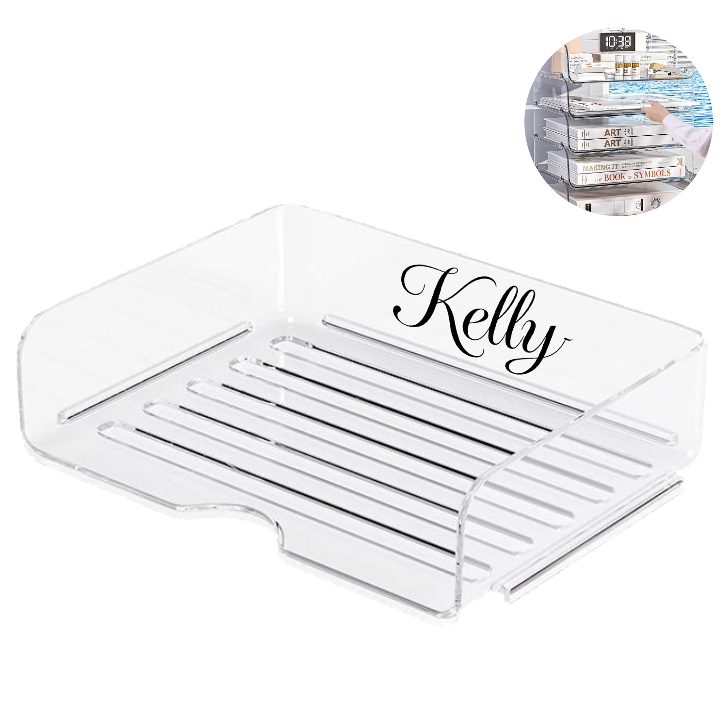 Stackable Clear Acrylic Desktop Organizer 2