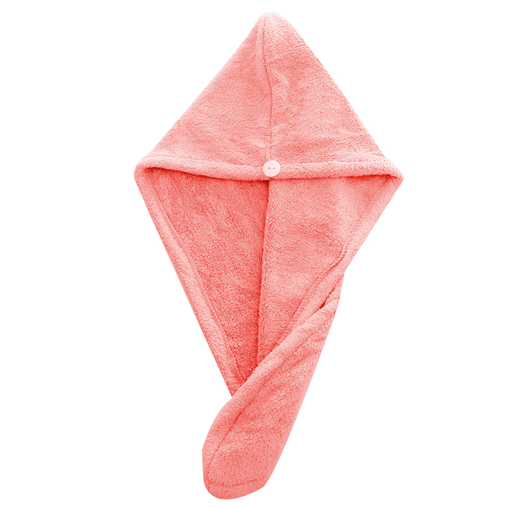 Coral velvet hair-drying cap absorbent dry hair towel 1
