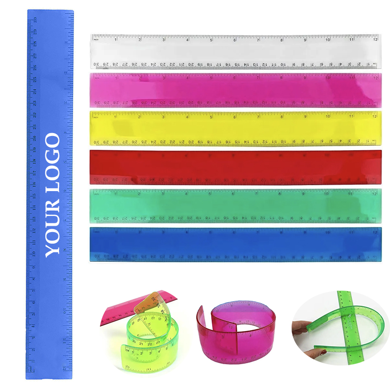 30cm/12inch Soft PVC Plastic Ruler 1