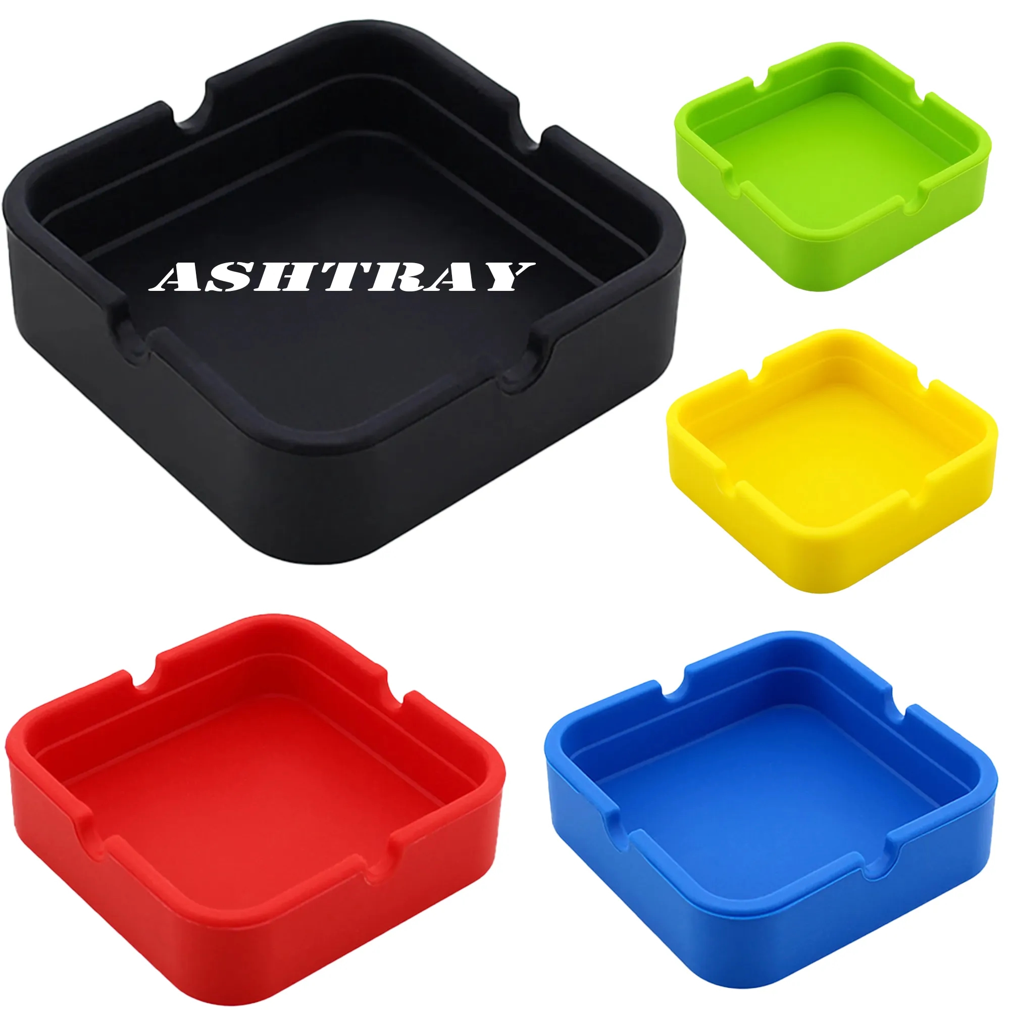 Square Silicone Ashtray 1