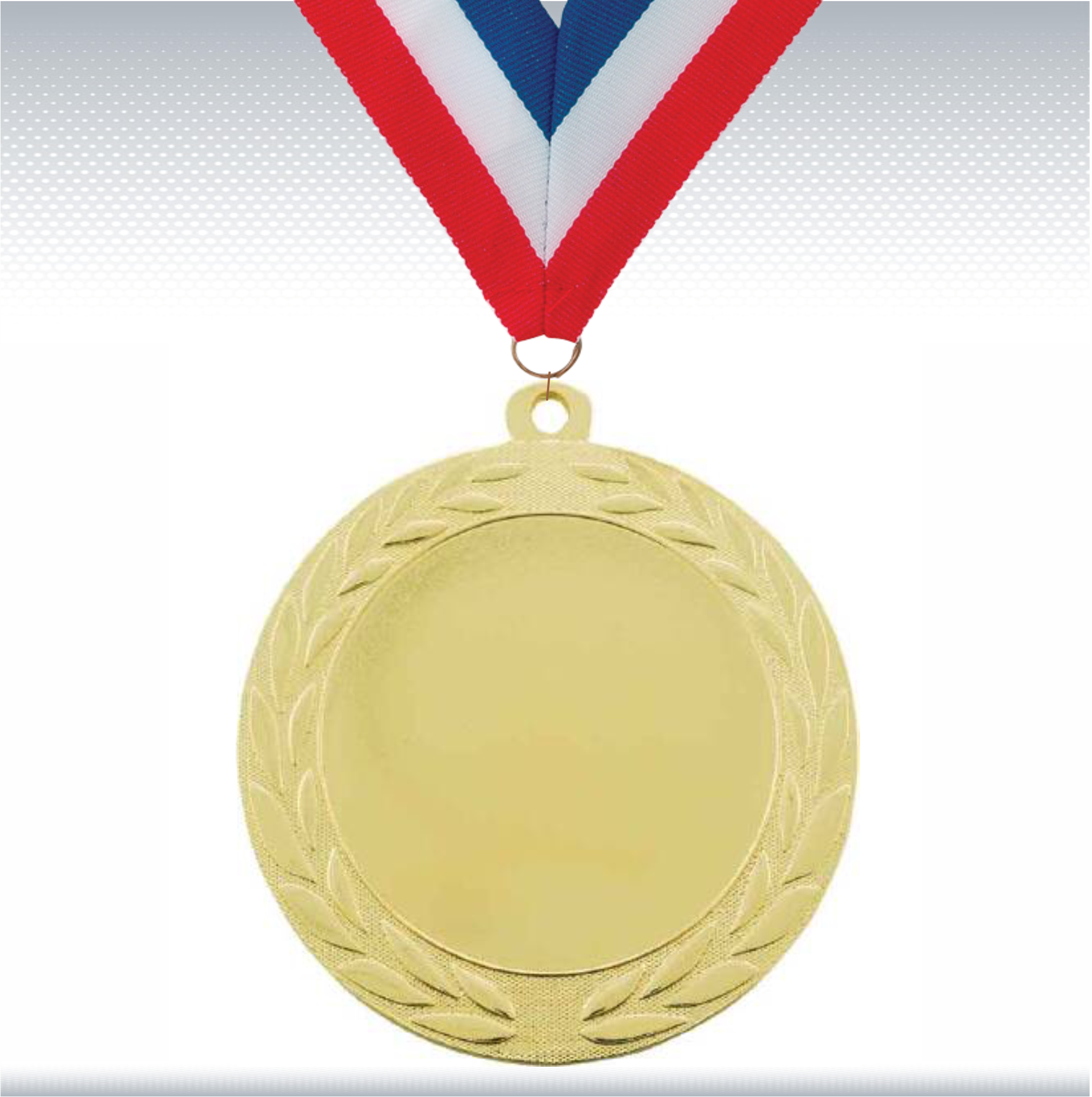 2 3/4" Bright Gold Insert Medal 6