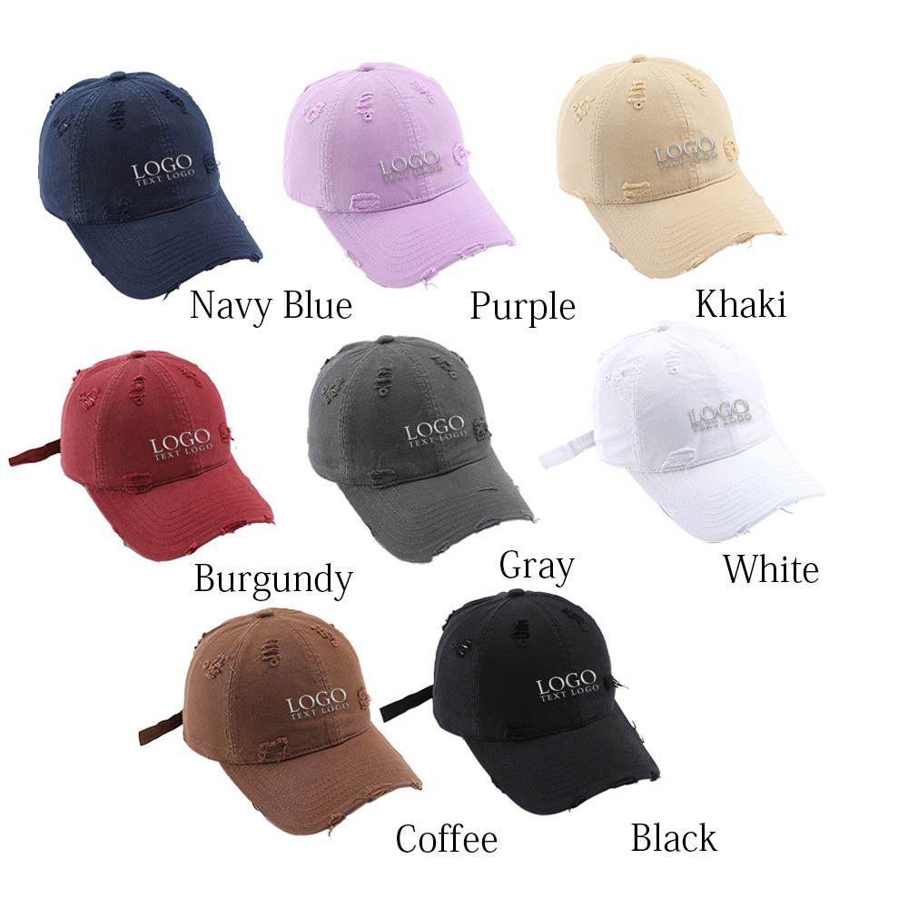 Vintage Custom Embroidery Old Hole Dad Hat 6