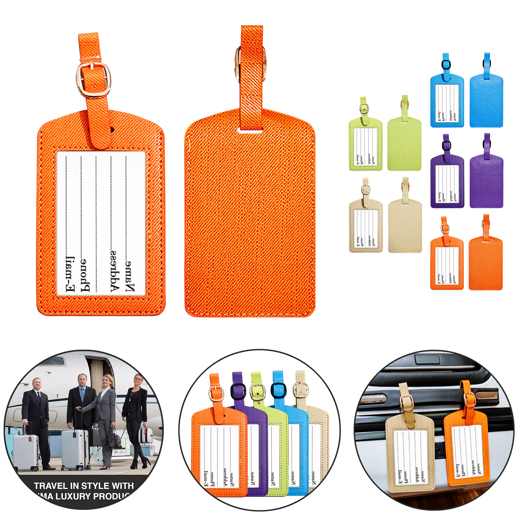 Thickened PU Luggage Tag 6