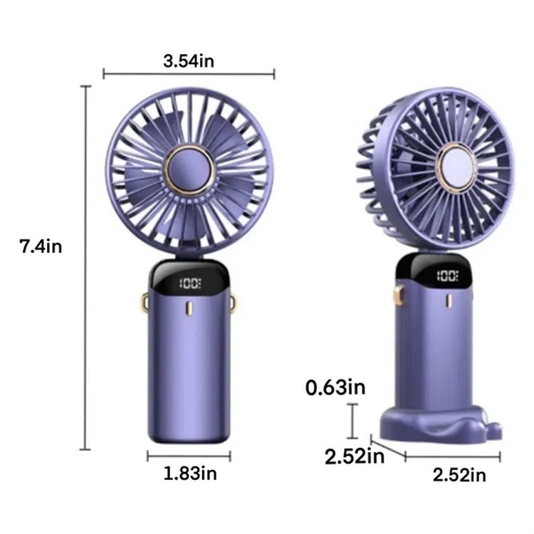 Foldable LED Neck Fan with Phone Stand 3