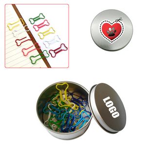 Bone Shaped Paper Clips With Tin Box 3