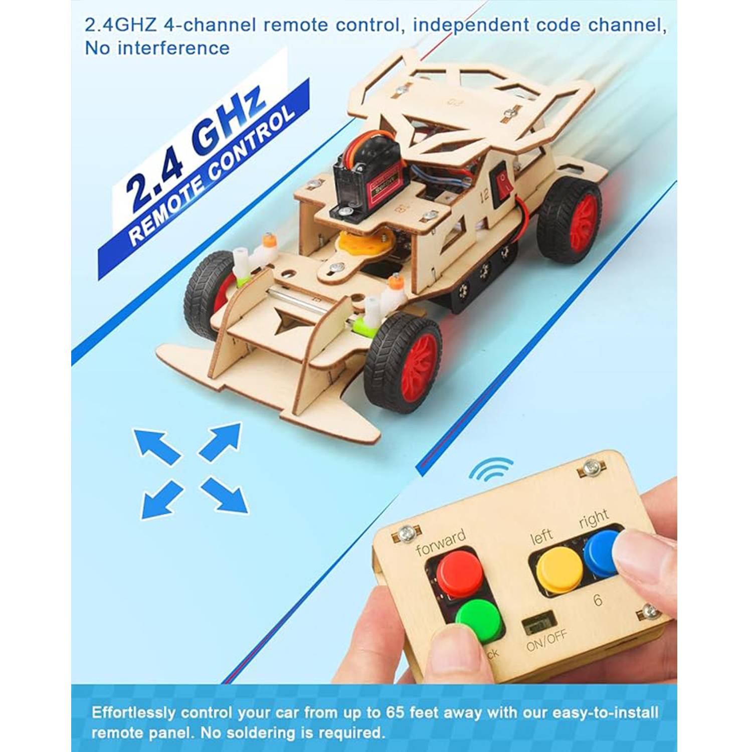 Wooden Jigsaw Puzzle Remote Control Car Toy 6