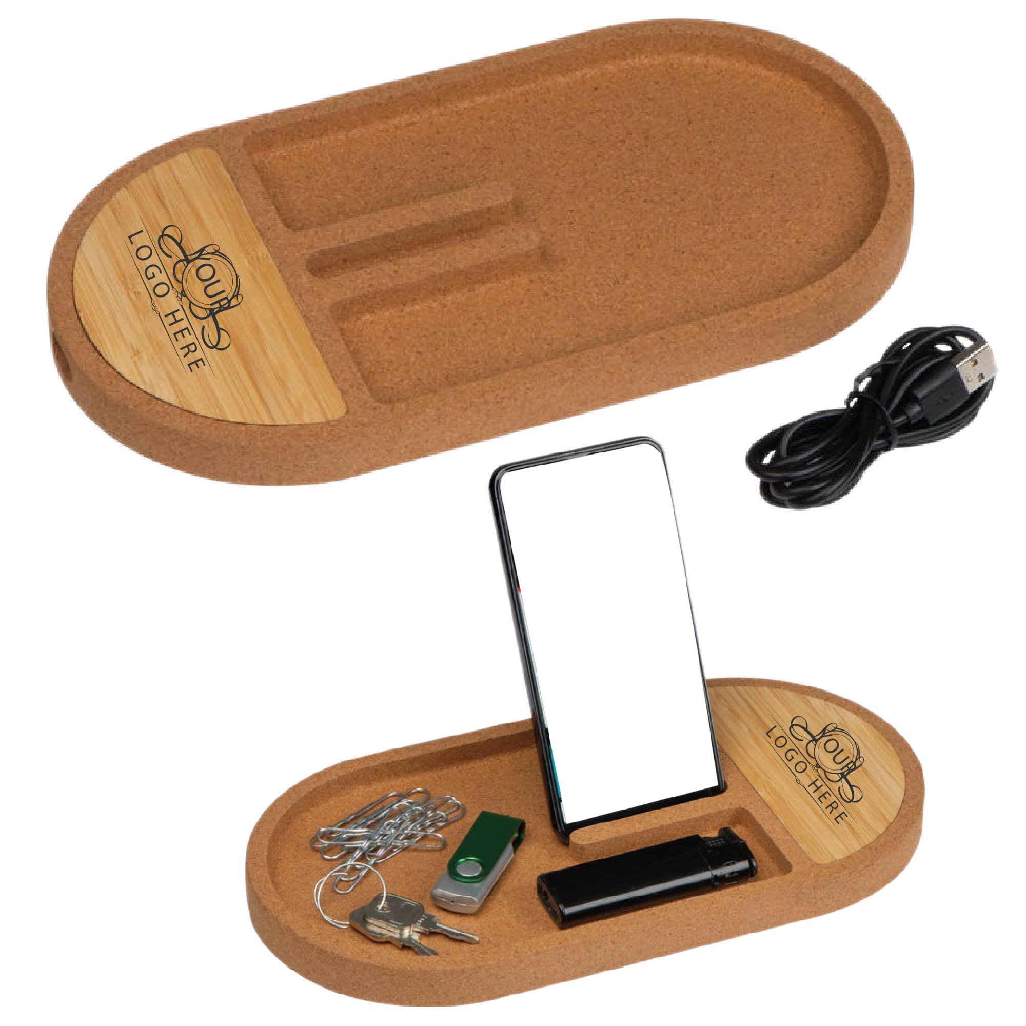 Cork Charger Desktop Organizer 3