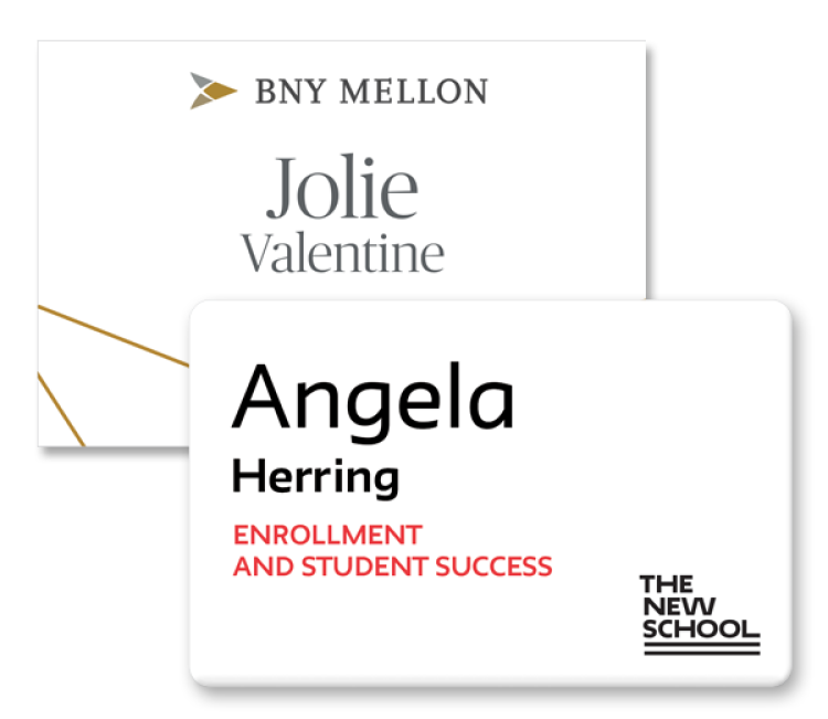 The Apollo full color name badge. Up to 9 sq" 2