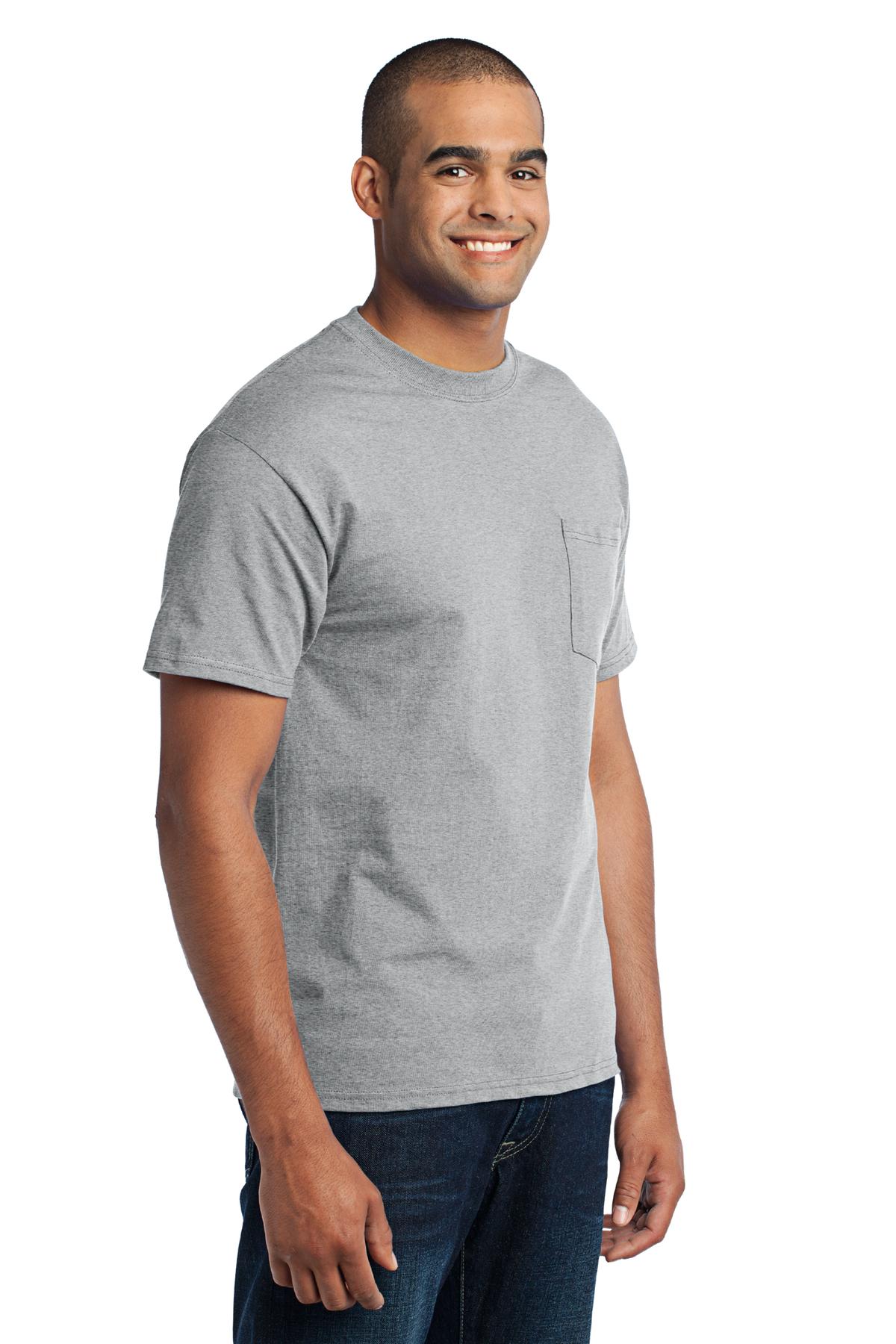 Port & Co Core Blend Pocket Tee. PC55P 41