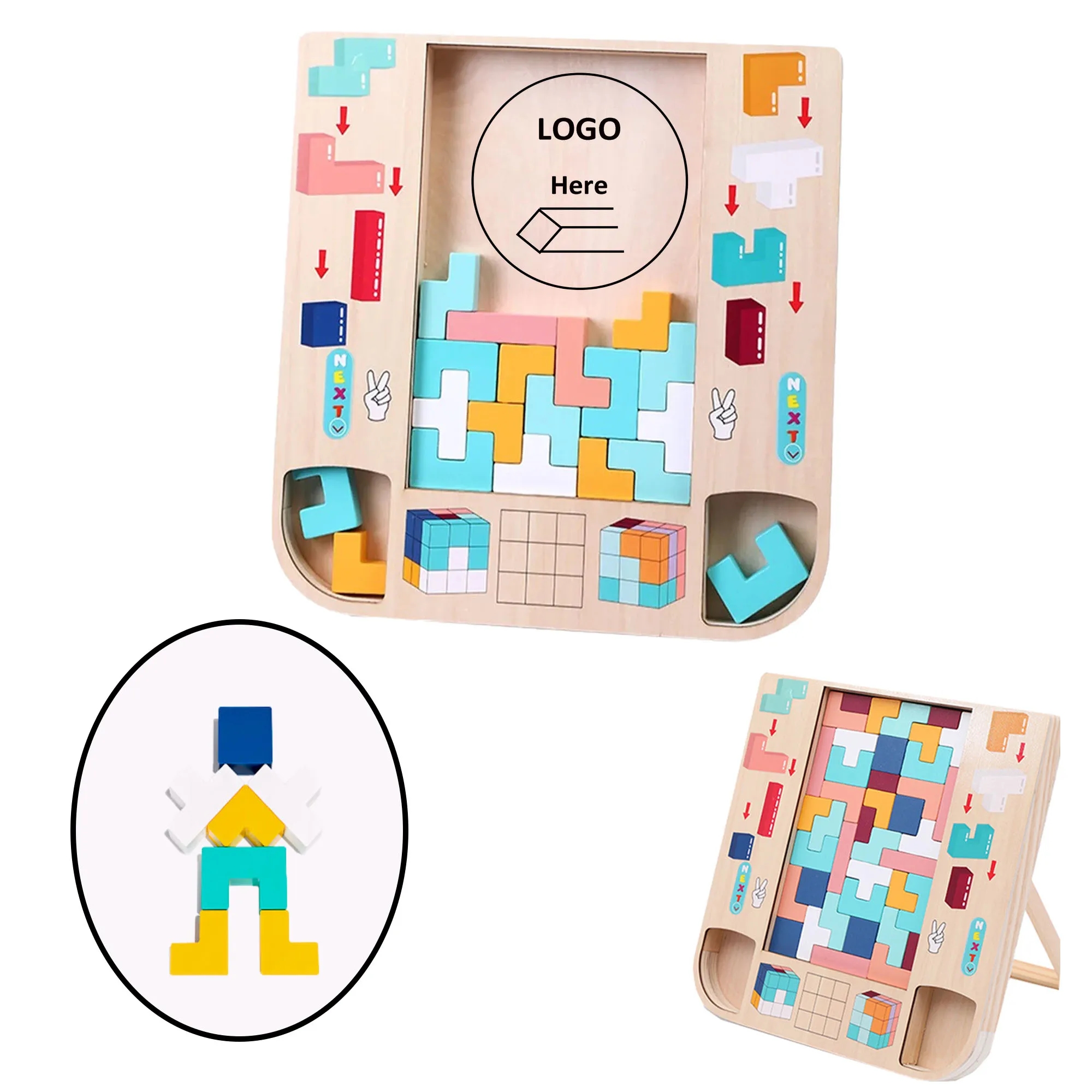 Montessori Wooden Tetris 5