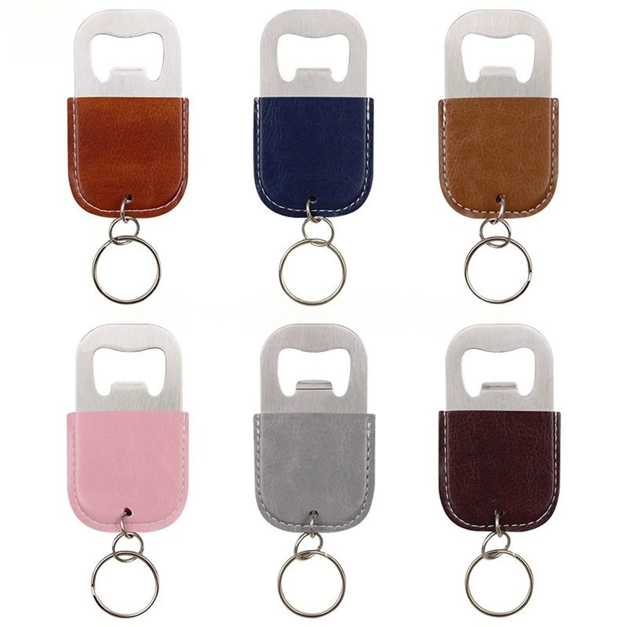Leather Key Chains With Bottle or Can Opener 2