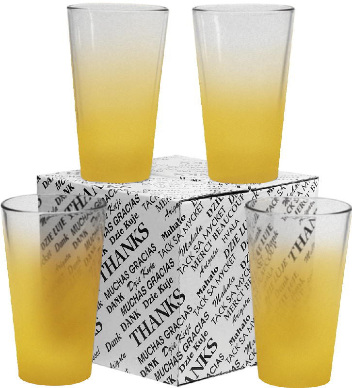16 oz. Mixing Glass Thank You Set 20