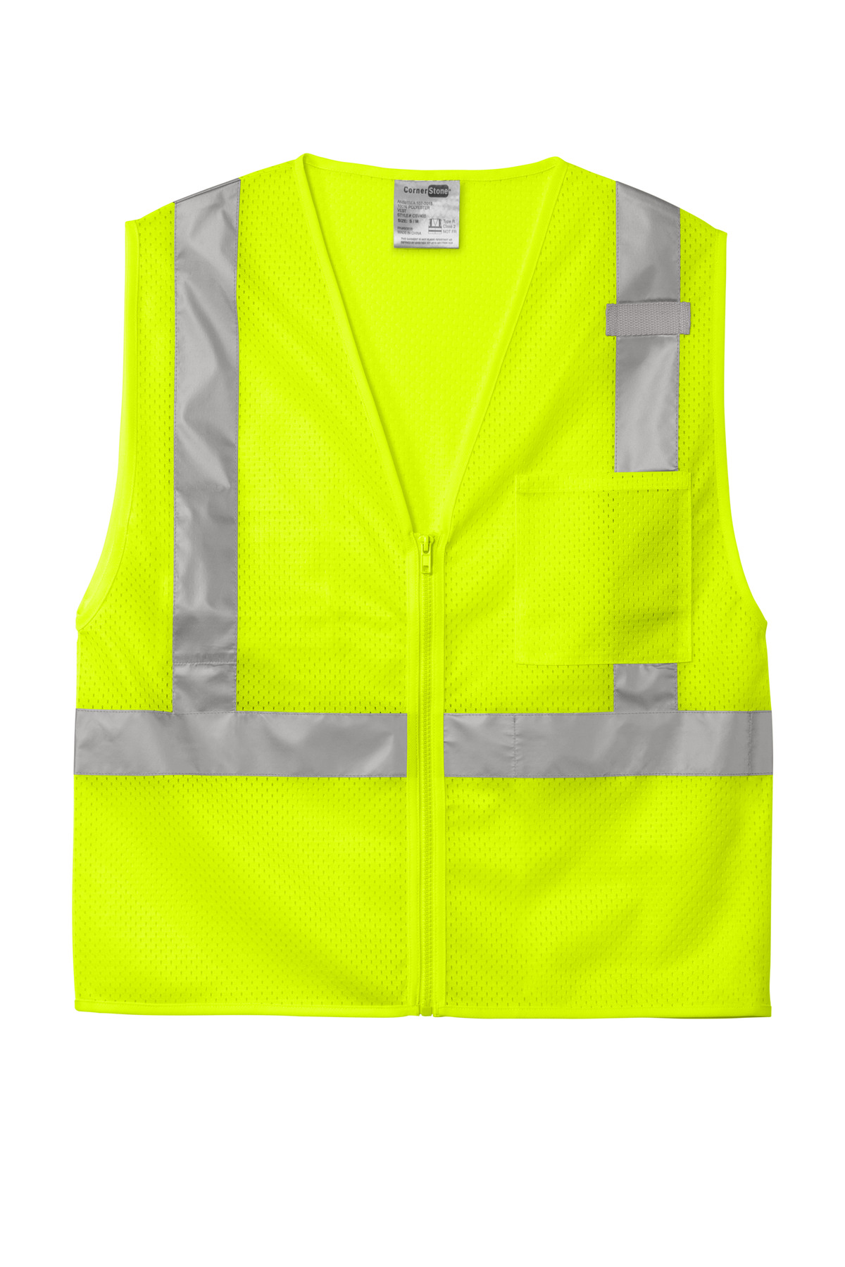 CornerStone ANSI 107 Class 2 Mesh Zippered Vest. CSV102 10