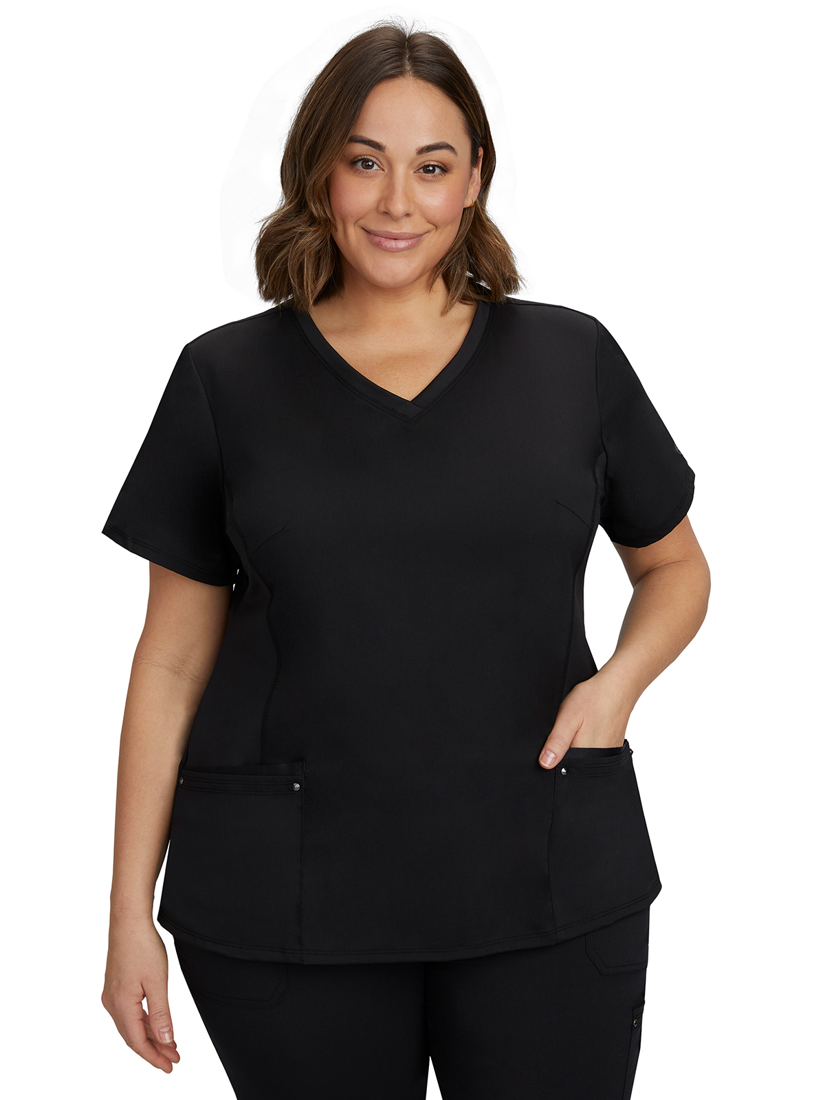 Healing Hands - HH Purple Label - Women's 2-Pocket Juliet Stylish V-Neck Top 19