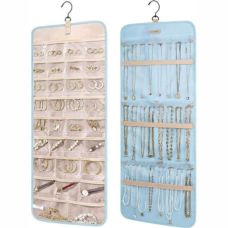 Jewelry Organizer Storage Roll with Hanger 7