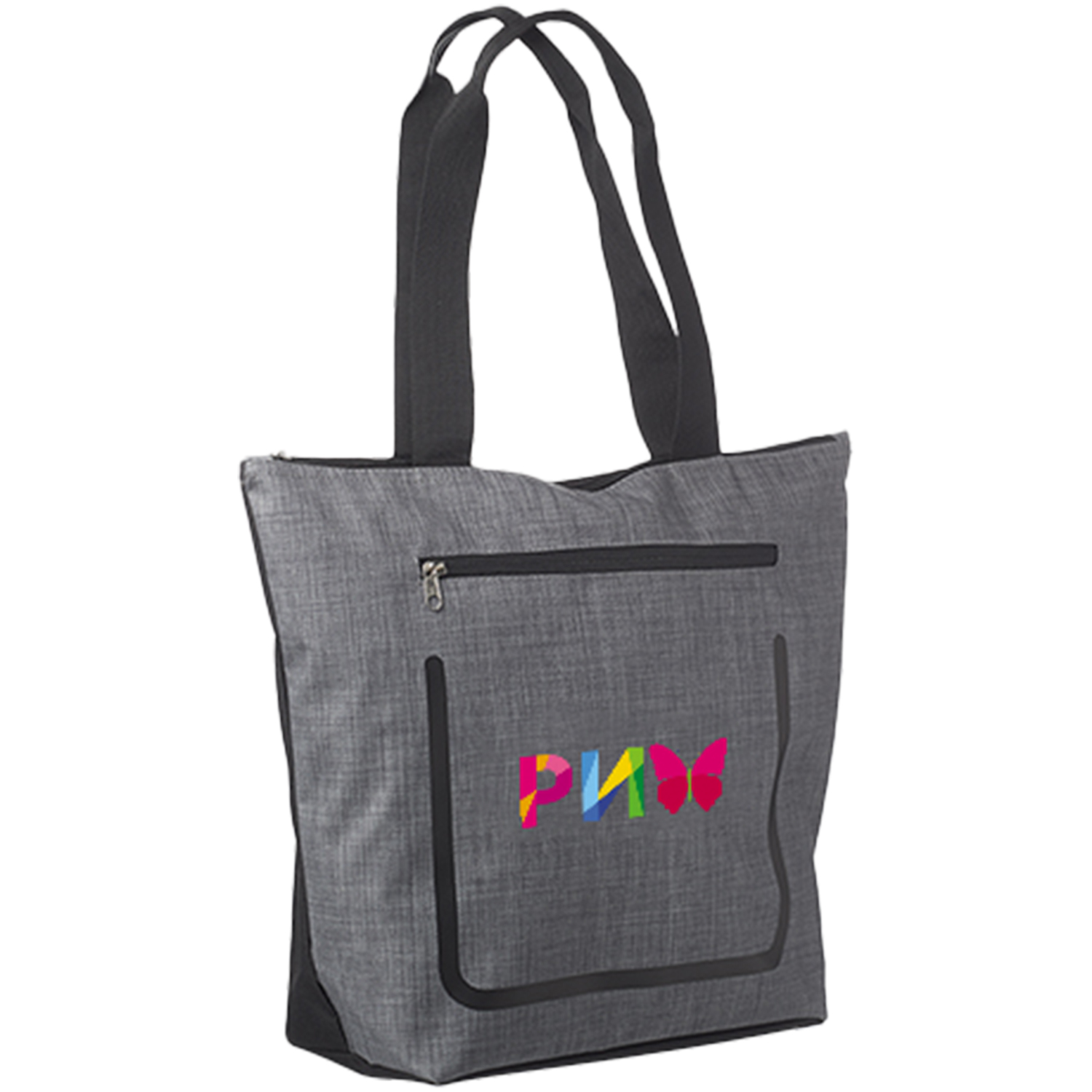 Stylish Durable Zip Pocket Shopping Tote Bag 2