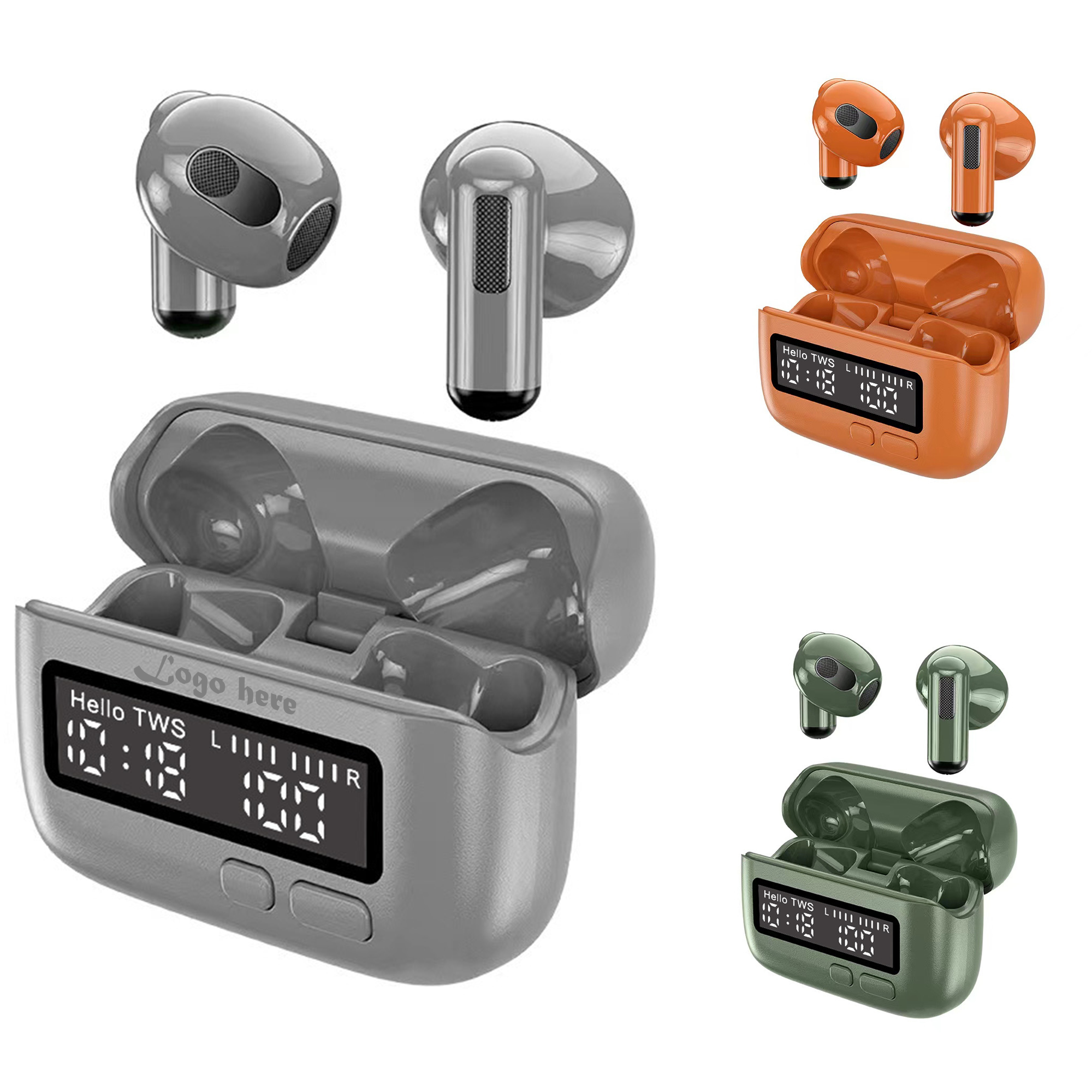 Compact Earbuds with LED Display and ENC Tech 1